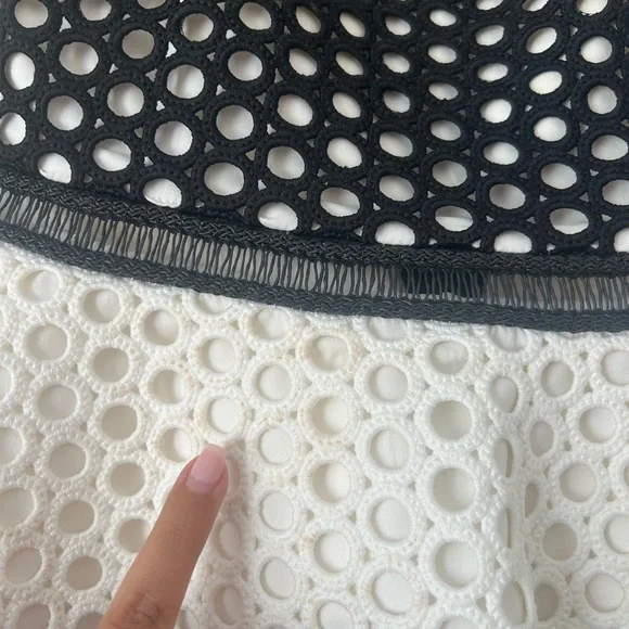 Alexis Black and White Peplum Blouse - Picture 5 of 8